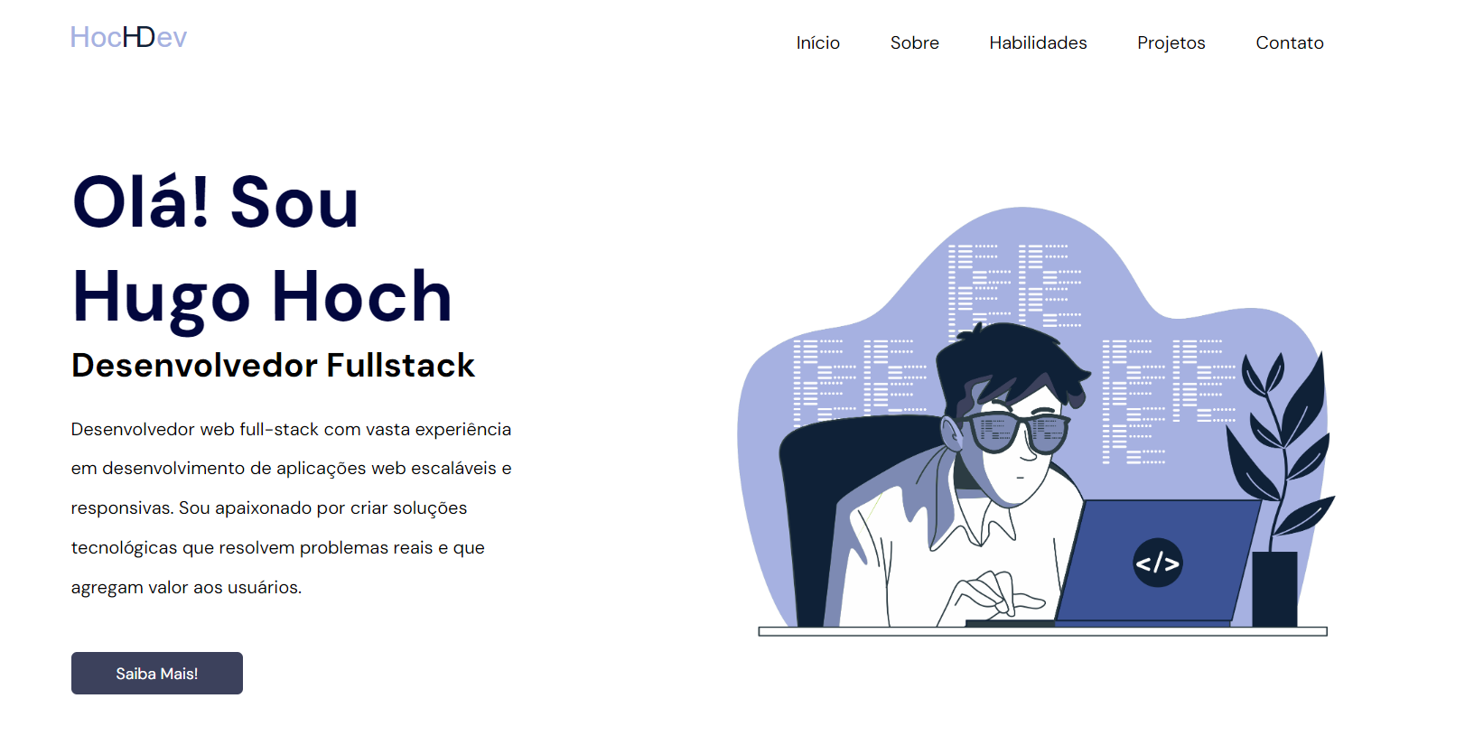 Imagem de um site portifolio
